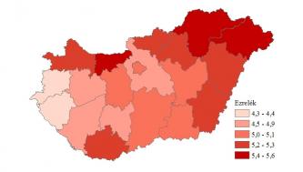 Házasságkötés ezer lakosra, 2017